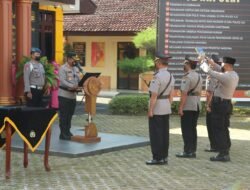 Kapolres Blitar Kota Pimpin Sertijab Kabagops, Kapolsek Kepanjenkidul dan Kapolsek Srengat