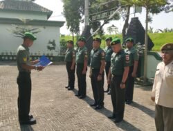 Batituud Ambil Apel pagi Guna menjaga Sikap Disiplin Anggota Koramil 09/Kudu Kodim 0814/Jombang
