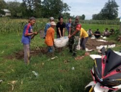Guyup Rukun Bersama Warga, Babinsa Koramil 0814/14 Ngoro Melaksanakan Kerja Bakti