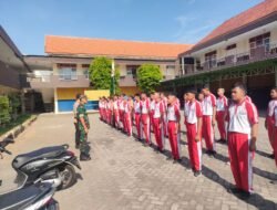 Babinsa Koramil 0814/01 Kota Jombang Bentuk Mental,Disiplin Serta Karakter SMK Dwija bakti Jombang