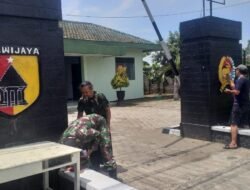 Anggota Koramil 0814/14 Ngoro, Laksanakan Perawatan Pangkalan