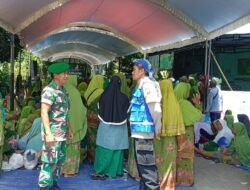 Babinsa Koramil 0814/19 Megaluh Menghadiri Pengajian Muslimat NU di Desa Sidomulyo
