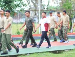 Tingkatkan Sinergitas, Polres Blitar Kota dan Kodim 0808 Blitar Gelar Olahraga Bersama