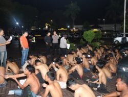 Puluhan Pelaku Balap Liar di Lawang Tidak Berkutik Ketika Terjaring Razia Oleh Polisi