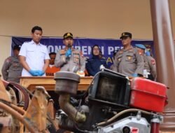 Polres Ngawi Ungkap Pencurian Mesin Bajak Sawah di 21 TKP, Tiga Tersangka Diamankan