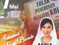 Bacaleg “Anna Cantik” DPRD Kabupaten Mojokerto Dari Gerindra, Apresiasi Hari Buruh Internasional 2023