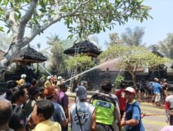 Enam Pelinggih Pura Dalem Desa Adat Lambing Terbakar