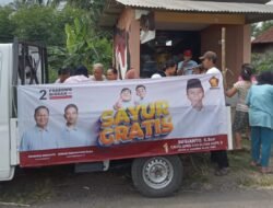 DPC Partai Gerindra Kabupaten Blitar Bagikan Ribuan Sayuran selama Tiga Hari Berturut – turut