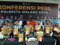 Nyamar Jadi Pemudik,Kurir Bawa Ganja 42kg Diamankan Polresta Malang