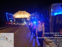 Personel Polres Lamongan Gelar Patroli Blue Light Guna Cegah Terjadinya Tindak Kejahatan