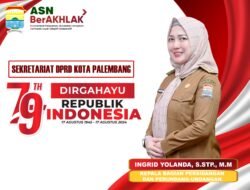 Sekretariat DPRD Kota Palembang Mengucapkan, “Dirgahayu Republik Indonesia Ke-79 Tahun”