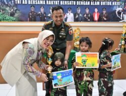 Tingkatkan Daya Kreativitas, Yayasan Kartika Jaya Koordinator Kodim 0815/Mojokerto Gelar Lomba Mewarnai Tingkat TK