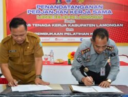 Optimalkan Pelatihan Kemandirian, Lapas Lamongan Lakukan Penandatanganan Kerjasama Dengan Disnaker Lamongan