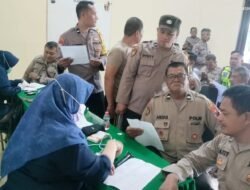 Personel Polres Pasuruan Gelar Rikkes Siapkan Personel Pengamanan TPS Pilkada 2024