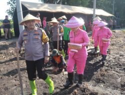 Dukung Ketahanan Pangan, Polres Pasuruan Tanam Jagung di Rembang dan Wonorejo