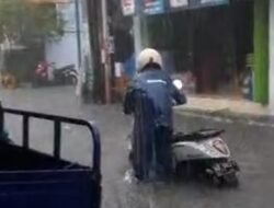 2 Jam Diguyur Hujan Deras, Kota Kediri Dilanda Banjir