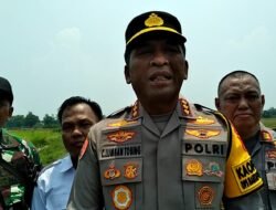 Kapolresta Sidoarjo Bersama Kapolsek dan Koramil Cek Lahan Sawah Untuk Ketahanan pangan