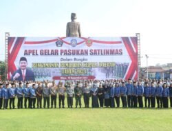 Sinergitas Persiapan Pilkada 2024, Forkopimda Dan Forkopimcam Kab. Blitar Ikuti Apel Gelar Linmas Di Pemkab Blitar