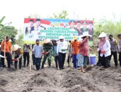 Dukung Ketahanan Pangan, Polres Mojokerto Kota Launching Gugus Tugas Polri Bersama Kelompok Tani