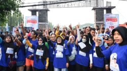 Gaungkan Hidup Sehat warga Kota Kediri, Vinanda – Gus Qowim Gelar Fun Run di Kampanye Akbar