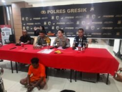 Satreskrim Polres Gresik Amankan Pelaku KDRT Tusuk Istrinya hingga Tewas di Tempat Pelariannya Jateng