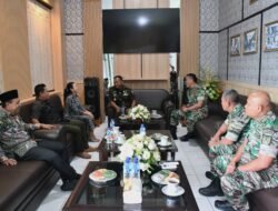 Tingkatkan Sinergi Untuk Pembangunan Daerah, Ketua DPRD Kota Mojokerto Temui Dandim 0815/Mojokerto