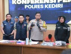Polres Kediri Amankan Pelaku Pembunuhan Sekeluarga di Lereng Kelud