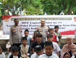HUT Logistik Polri Ke-77, Polresta Sidoarjo Beri Santunan Anak Yatim dan Baksos