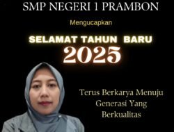 Keluarga Besar SMPN 1 Prambon, Mengucapkan ” Selamat Tahun baru 2025″
