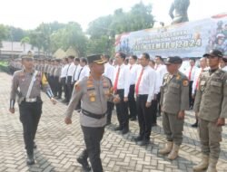 Jelang Nataru, Kapolres Mojokerto Pimpin Apel Gelar Pasukan Operasi Lilin Semeru 2024