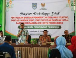 Pj Walikota Taufik Serahkan Bantuan Stunting di Kota Probolinggo