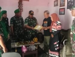 Bagikan Sedekah, Dandim 0815/Mojokerto Kunjungi Anggota Sakit Yang Sudah Menahun