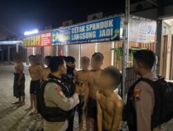 Cegah Tawuran, Sejumlah Pemuda Nongkrong Jadi Sasaran Polres Demak Dalam Giat Patroli Dinihari