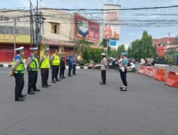 Satlantas Polres Kediri Kota Amankan Car Free Day di Jalan Dhoho