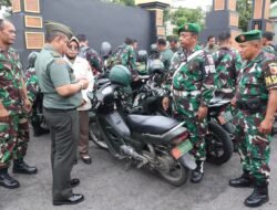 Tekan Angka Pelanggaran, Kodim Blitar Periksa Kendaraan Dinas dan Pribadi Milik TNI