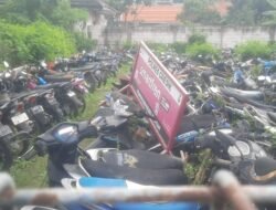 Ratusan Ranmor R2 Hasil Sitaan Perkara Tilang Telah Dilimpahkan Satlantas Polres Gresik ke Kejaksaan