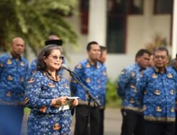 Pj Wali Kota Kediri Pamitan Pada Apel Pagi Sekretariat Daerah Kota Kediri
