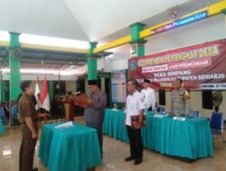 Demi Membawa Berkah, Kades Simpang Kukuhkan Perangkatnya