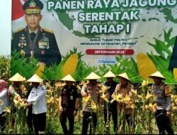 Panen Raya Jagung Polresta Sidoarjo Bersama Jajaran Ikut Zoom meting Bersama Kapolda Jatim