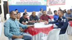 Mengikuti zoom Terpusat Buka Puasa Bersama Wartawan Kabupaten Asahan dan PJU Polres Asahan yang di Gelar Polri