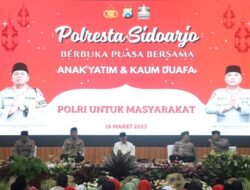 Peringati Nuzulul Quran, Polresta Sidoarjo Buka Puasa Bersama Anak Yatim dan Duafa