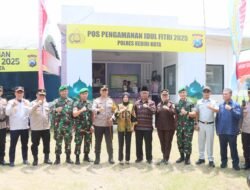 Kapolres Kediri Kota Bersama Forkopimda Kota Kediri Cek Pos Pam, Pastikan Petugas Siap Melayani Pemudik