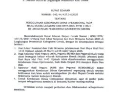 Keluarkan Surat Edaran, Bupati Gresik Larang Kendaraan Dinas Untuk Kegiatan Pribadi Selama Libur Lebaran