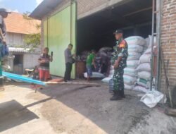 Kodim 0815 Bersama Bulog KC Mojokerto Serap 10,7 Ton Gabah Petani di Jetis
