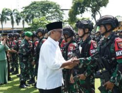 Gus Qowim Hadiri Upacara Pengantaran Latihan dan Operasi Satgas Pamtas Ri-PNG Kewilayahan Yonif 521 Dadaha Yodha