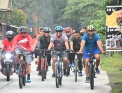 Dandim 0815/Mojokerto dan Kapolres Kompak Gowes, Wujud Soliditas TNI-Polri