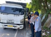 Nekat Parkir Sembarangan di Jalan Cargo, Tiga Truk Kena Tilang 