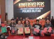 Polres Blitar Ungkap Kasus Operasi II Semeru 2025, Amankan 16 Tersangka dari 5 Kasus