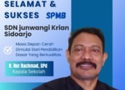 Selamat dan Sukses SPMB SDN Junwangi Krian Sidoarjo