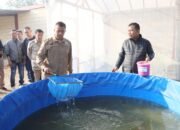 Dukung Ketahanan Pangan, Kapolres Kediri Kota AKBP Bramastyo Priaji, S.H., S.I.K., M.Si Panen Lele